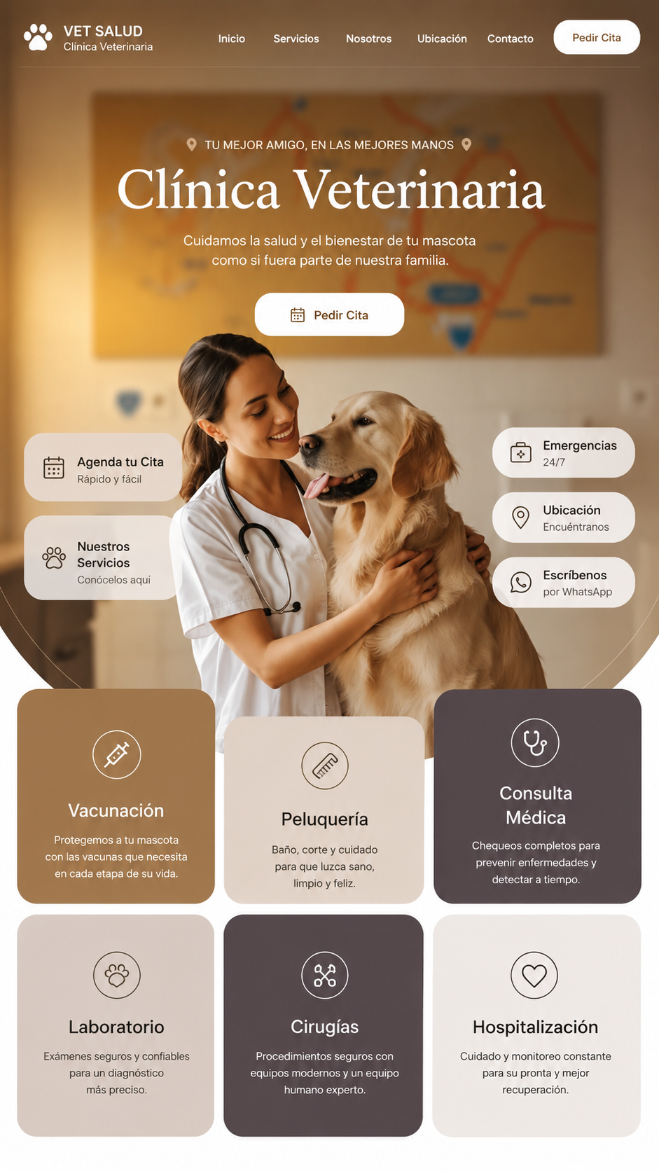 Ejemplo de landing page para Negocio local