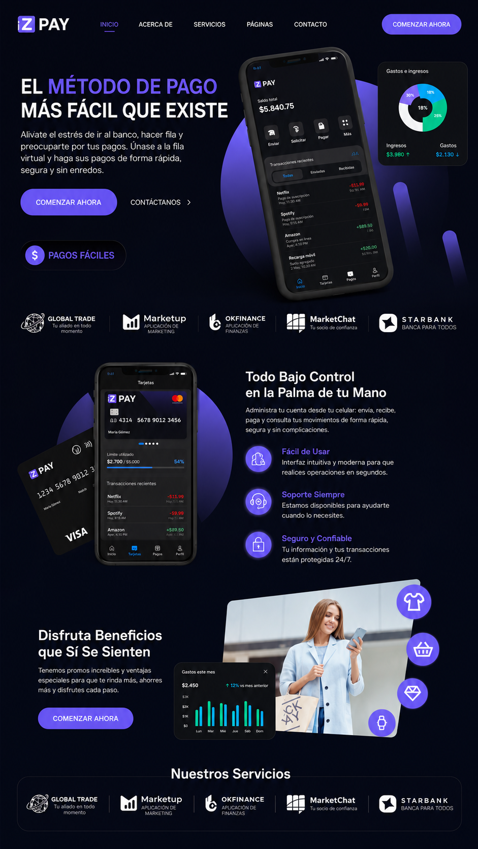 Ejemplo de landing page para Negocio digital
